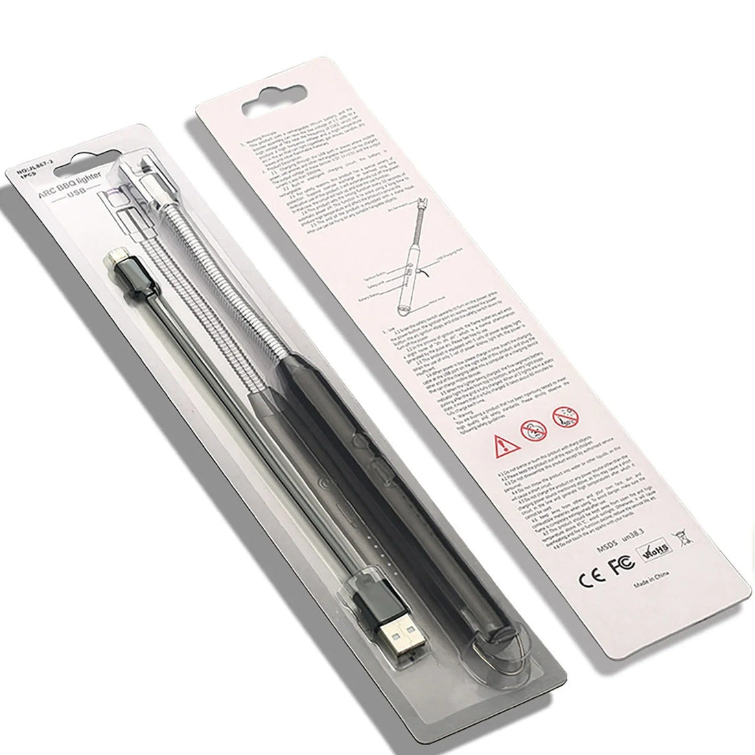 Electronic Arc Lighter with Flexible Neck, Safety Lock, Windproof